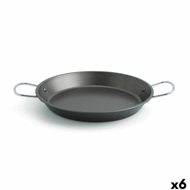 Pan Senia Black Metal Steel Ø 32 cm (6 Units)