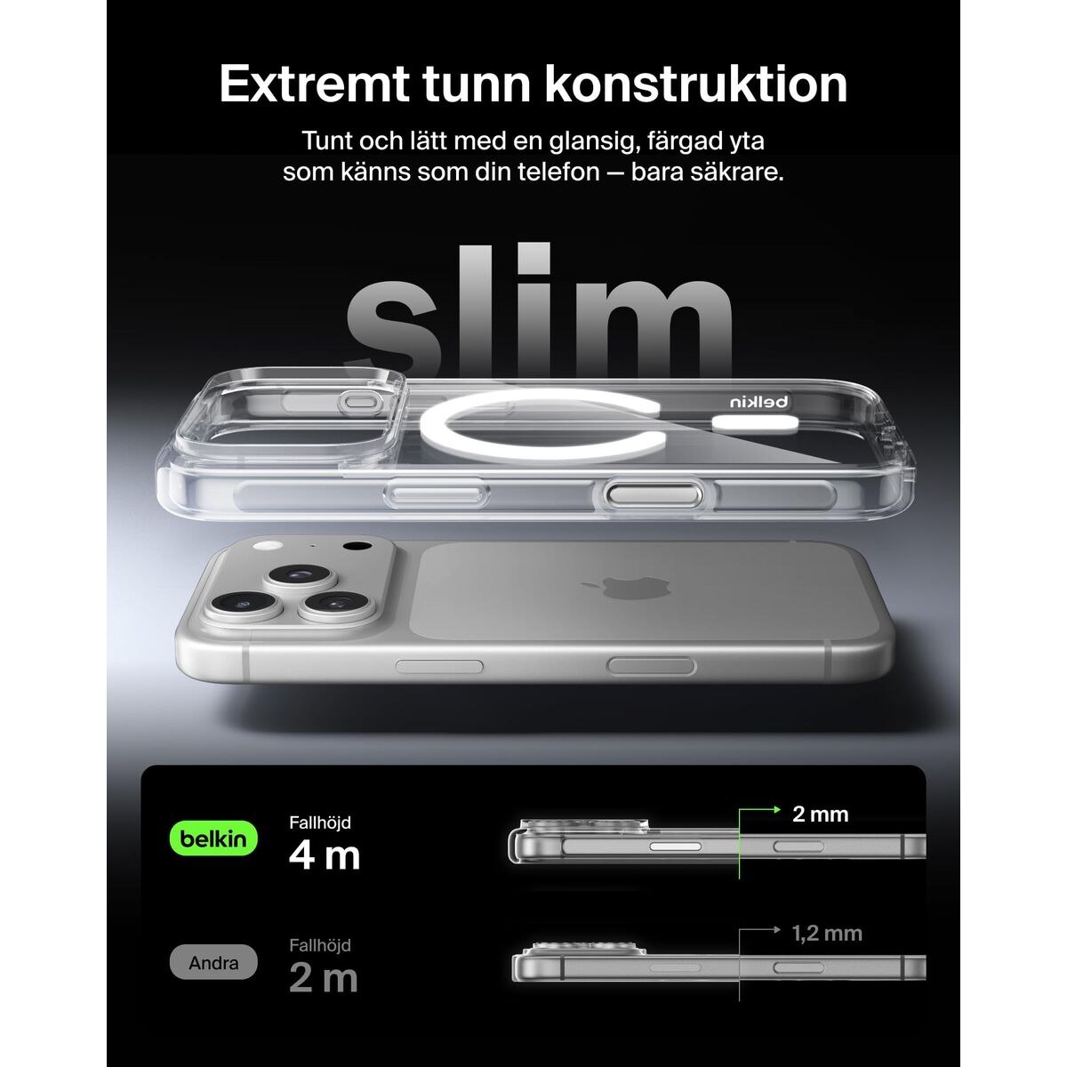 Чехол для мобильного телефона iPhone 17 Pro Прозрачный
