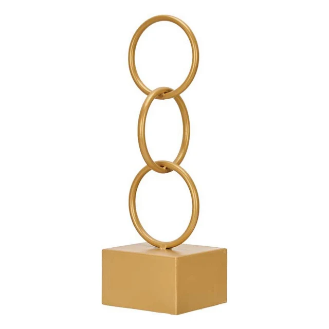 Decorative Figure Golden Rings 12,5 x 40,5 x 12,5 cm