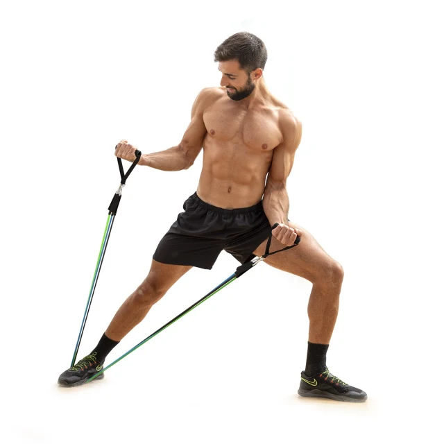 Set of Resistance Bands with Accessories and Exercise Guide 3 Units (Refurbished B)