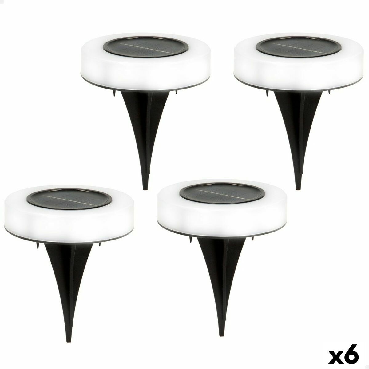 Set of solar garden lights 4 Pieces ABS 10,5 x 12,5 x 10,5 cm (6 Units)
