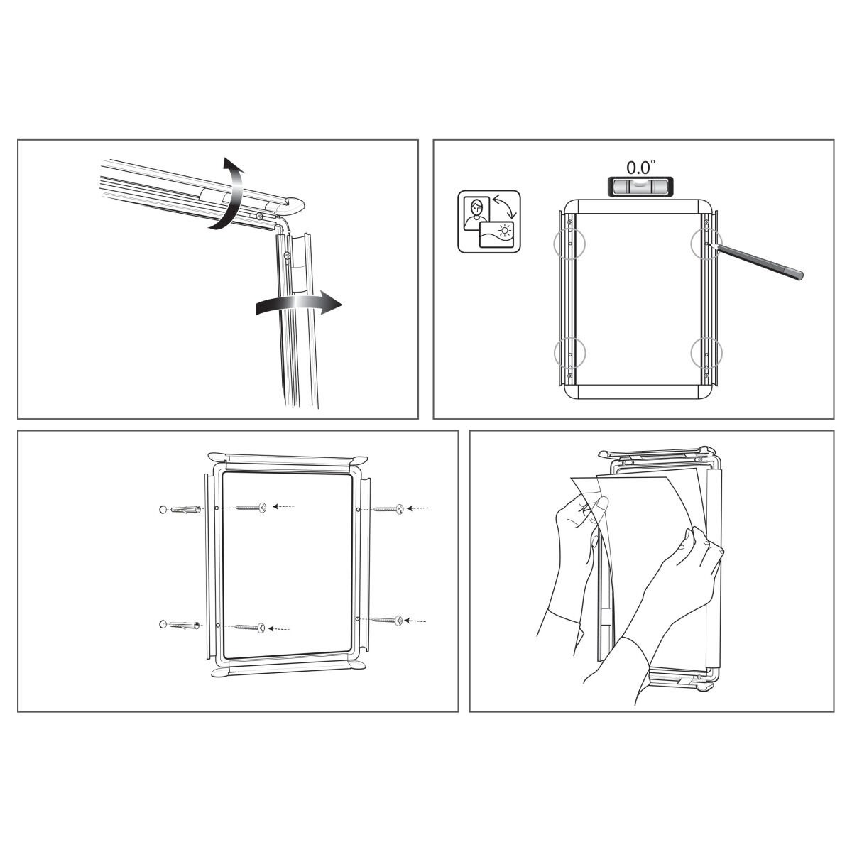 Bulletin board Silver Aluminium polypropylene