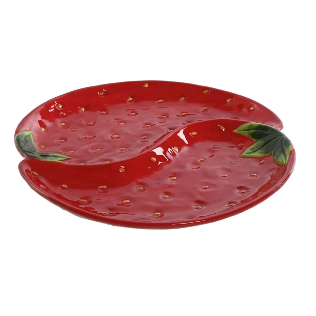 Plate Red Stoneware 32 x 31 x 3,5 cm
