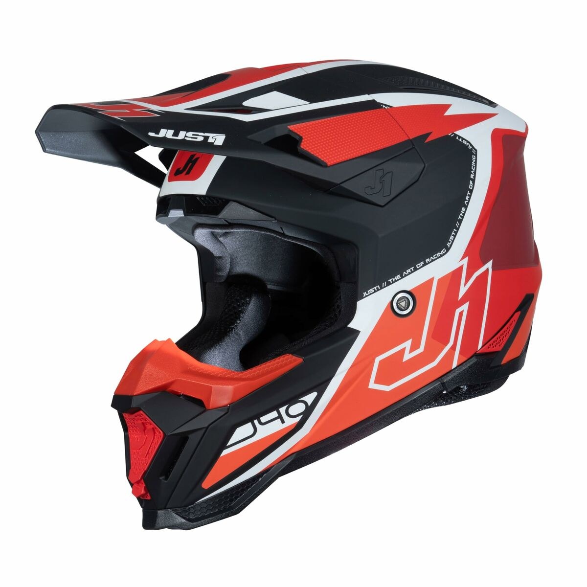 Full Face Helmet J-40 Flash Black Red