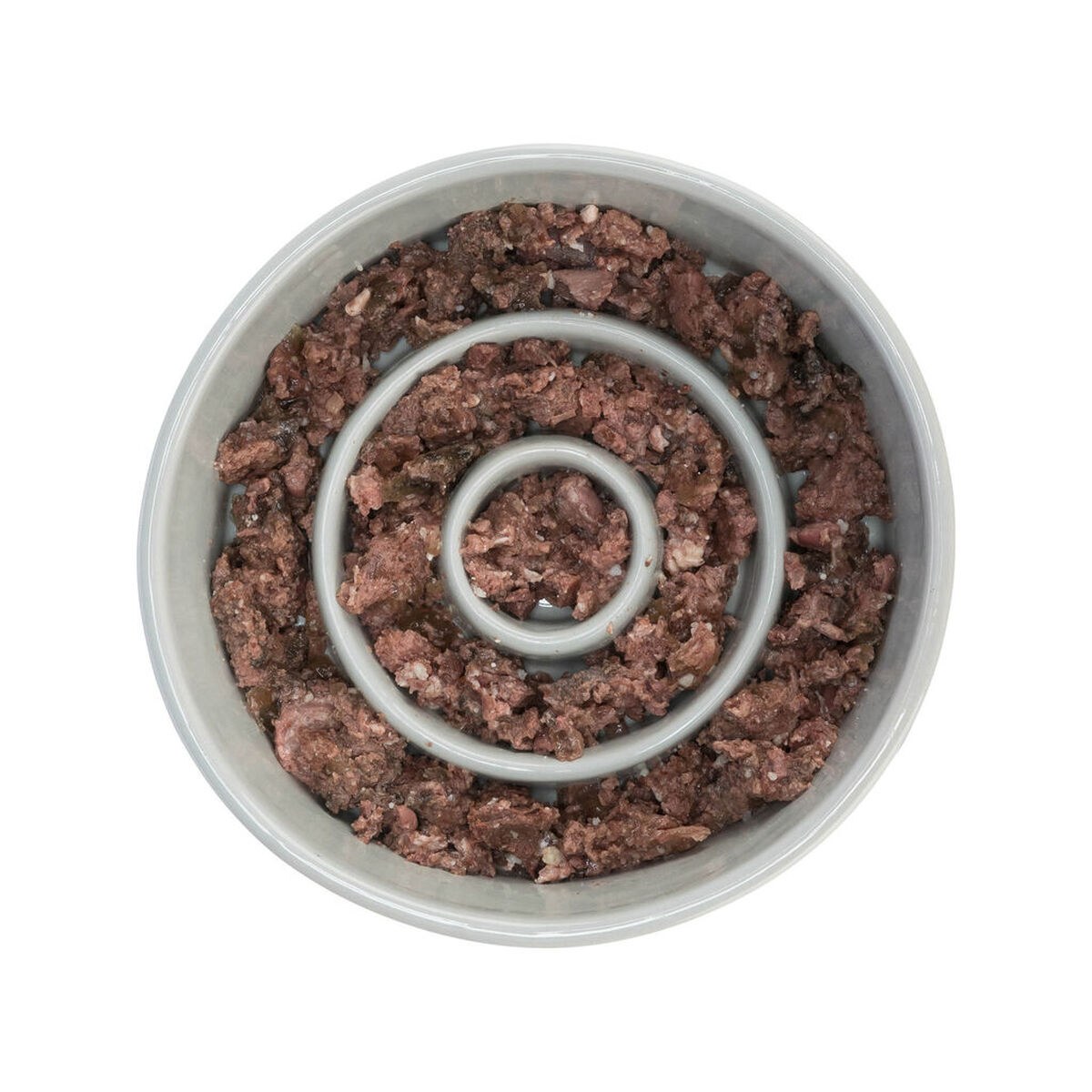 Dog Feeder Slow Feeding Blue Grey Ø 14 cm 450 ml