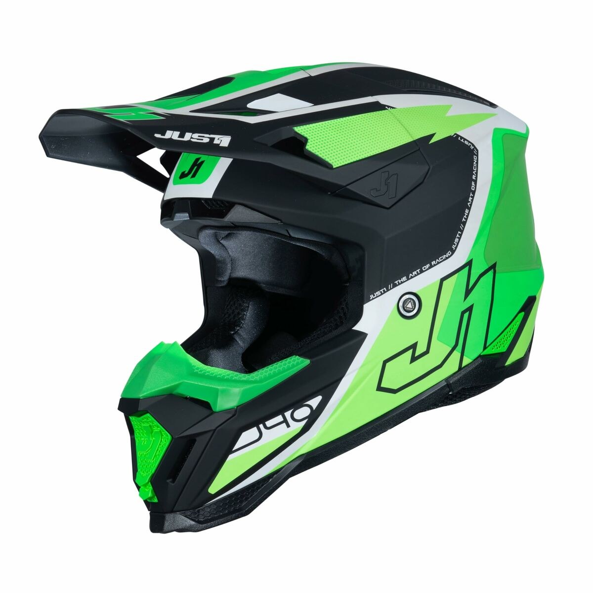 Full Face Helmet J-40 Flash Black Green