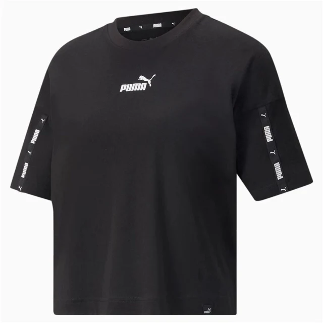 Women’s Short Sleeve T-Shirt Power Tape Crop W Black