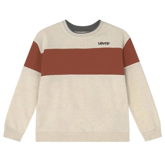 Children’s Sweatshirt without Hood Colorblock Crewneck Yellow