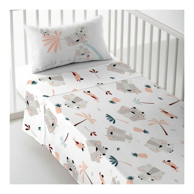 Cot Flat Sheet Wild And Free B 100 x 130 cm