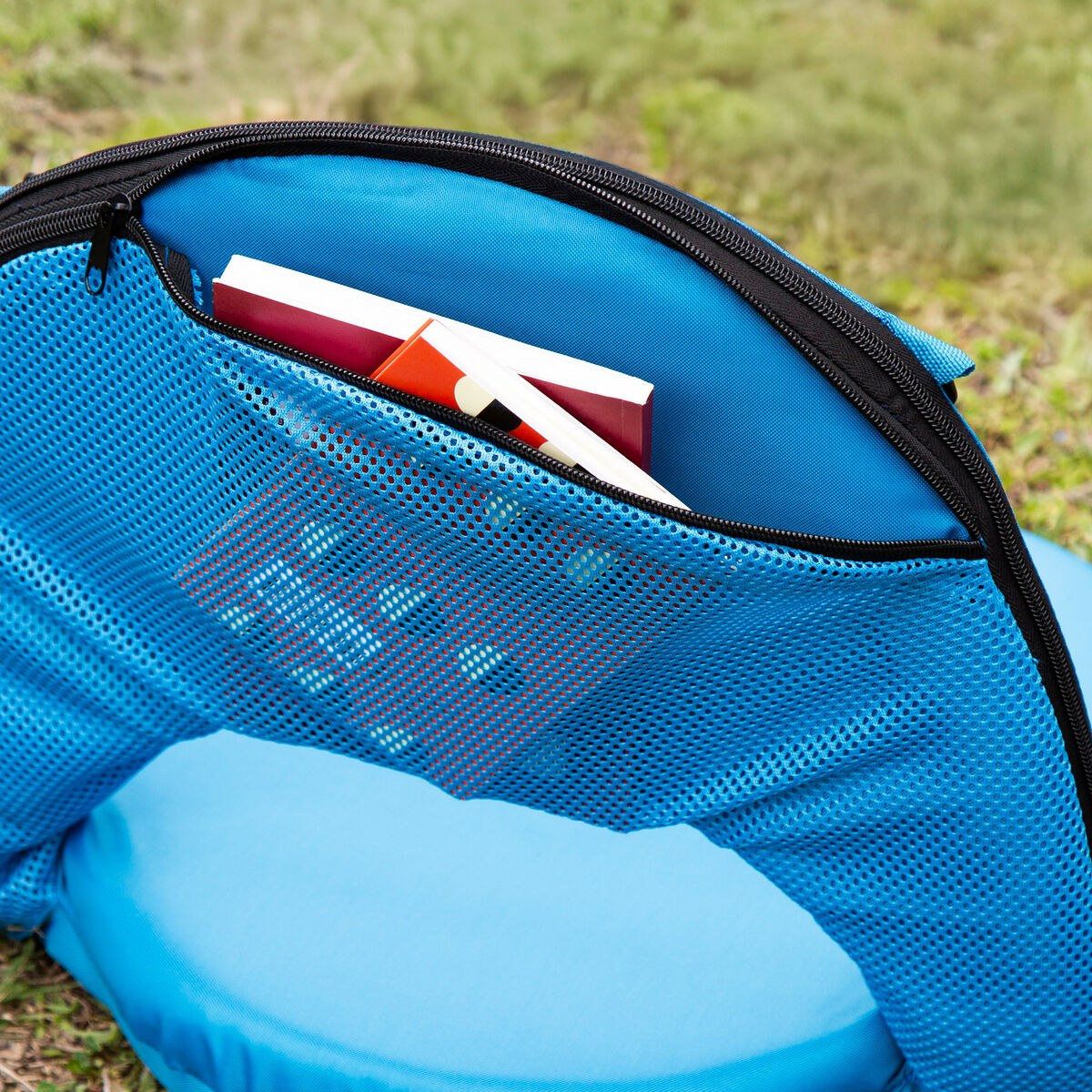 Seat Back 41 x 33 x 40 cm Blue Foldable (2 Units)