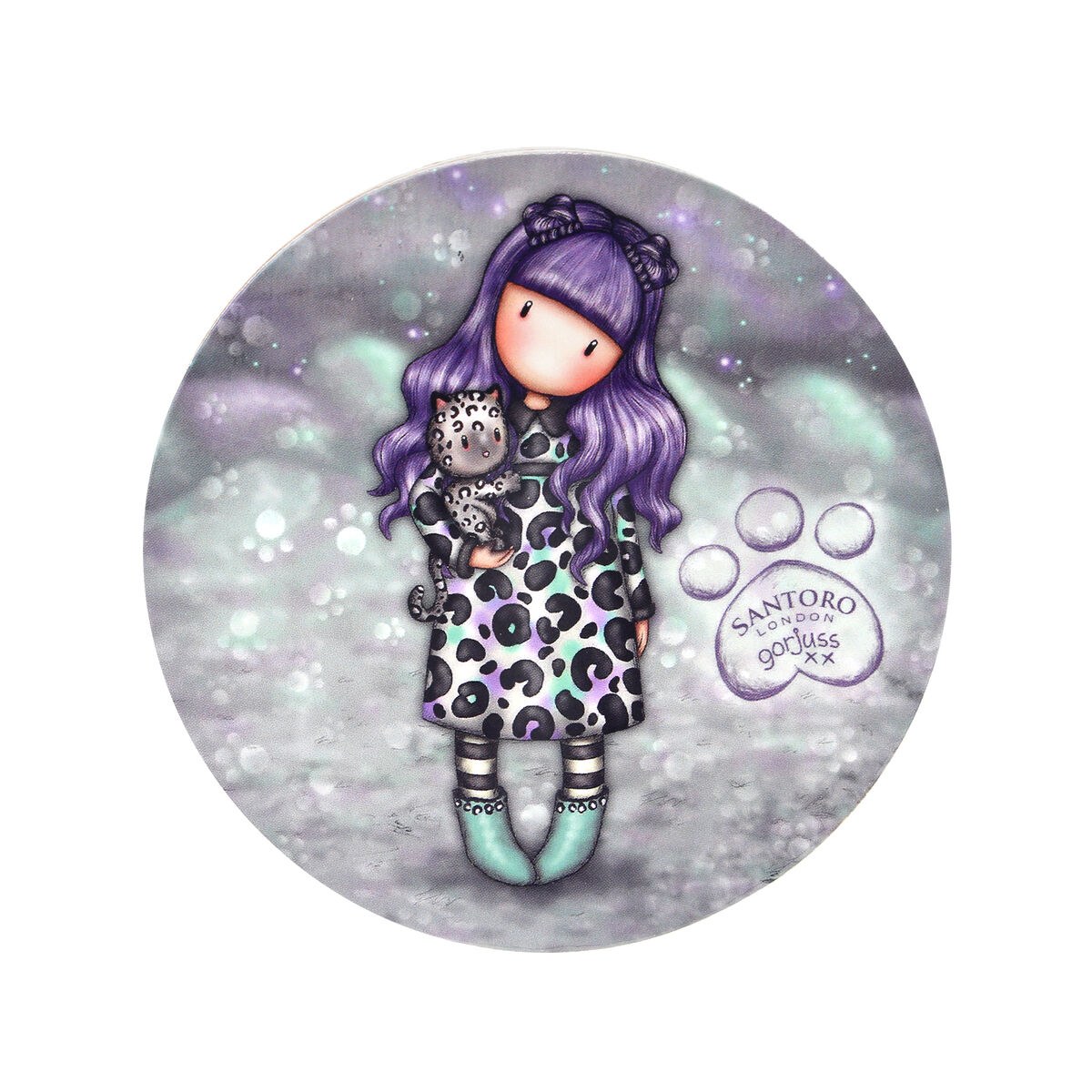 Cup with Plate Smitten kitten White Black Ceramic Coasters Cup