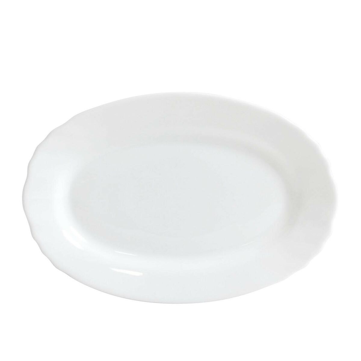 Serving Platter Ebro Glass Oval 23 x 15,5 x 2,1 cm (24 Units)
