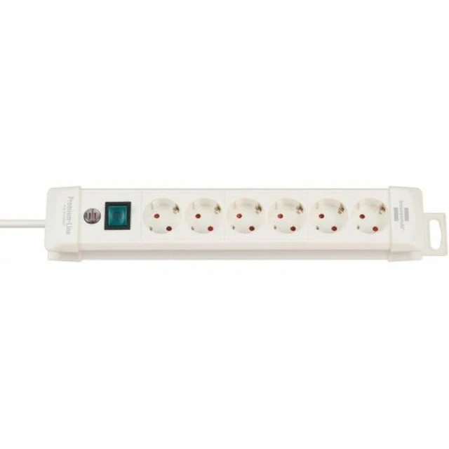 Power Socket - 6 Sockets with Switch Premium-Line 3600 W (3 m)