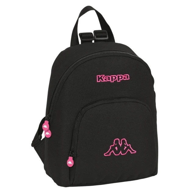 Casual Backpack Black and pink Black 13 L