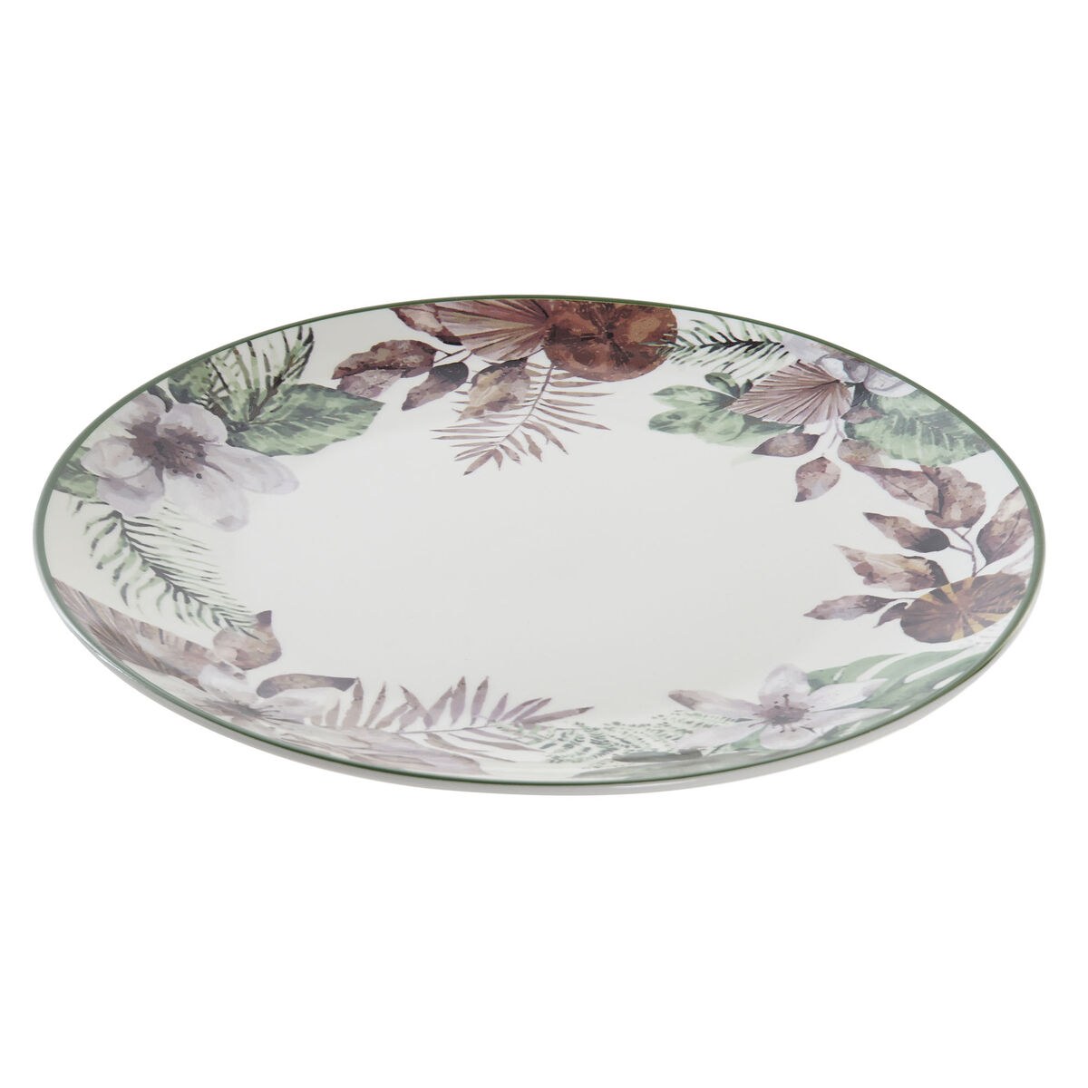 Flat plate Flowers Porcelain (27 x 27 x 2 cm)