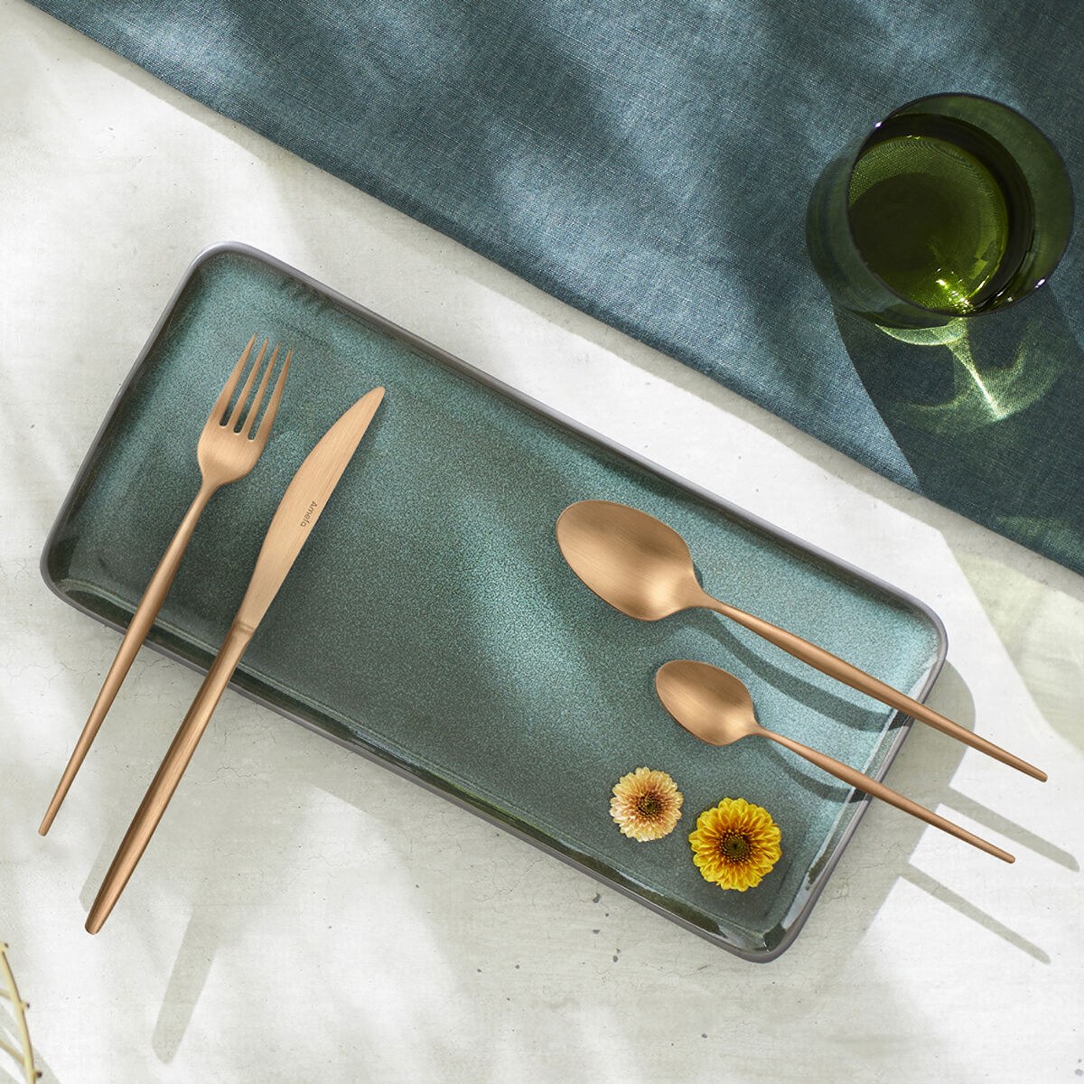 Knife Set Soprano Copper Metal Stainless steel 12 Units