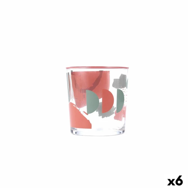 Glass Kaleido Multicolour Glass Abstract 380 ml (6 Units)