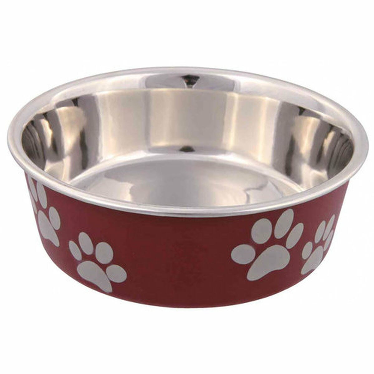 Pet feeding dish Stainless steel 2,2 L Red