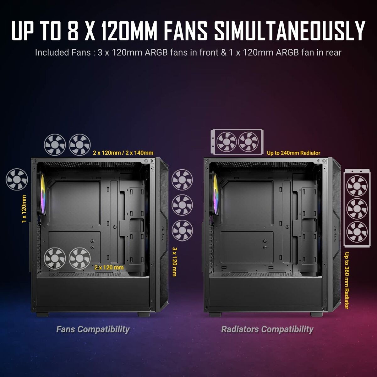 ATX Semi-tower Box AX61 Elite Black