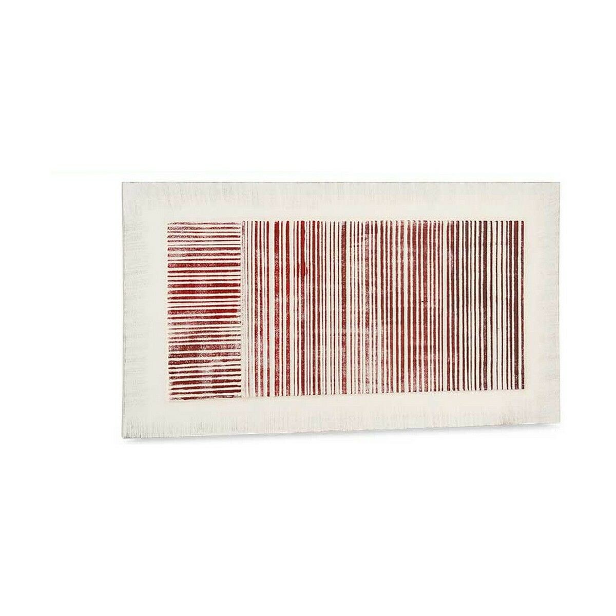 Canvas White Pink Stripes With relief 110 x 60 x 2,5 cm (2 Units)