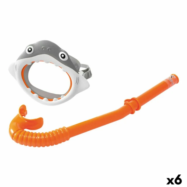 Snorkel Goggles and Tube for Children Shark (6 Units)