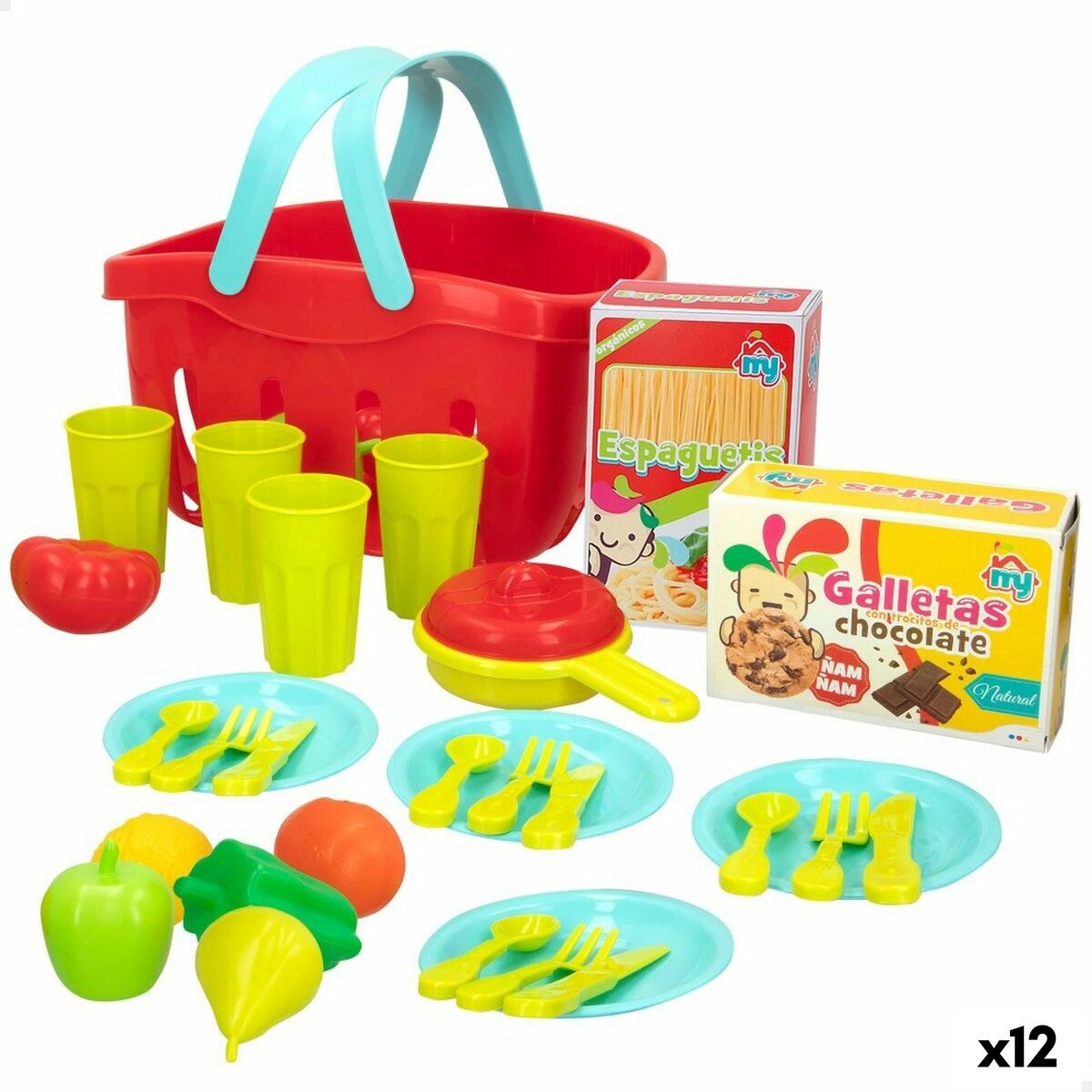 Toy Food Set Kitchenware and utensils 33 Pieces (12 Units)