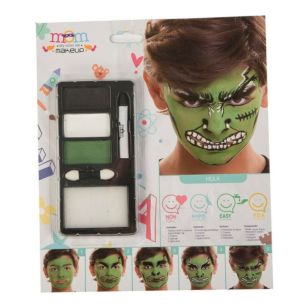 Make-Up Set Green Hulk (24 x 20 cm)