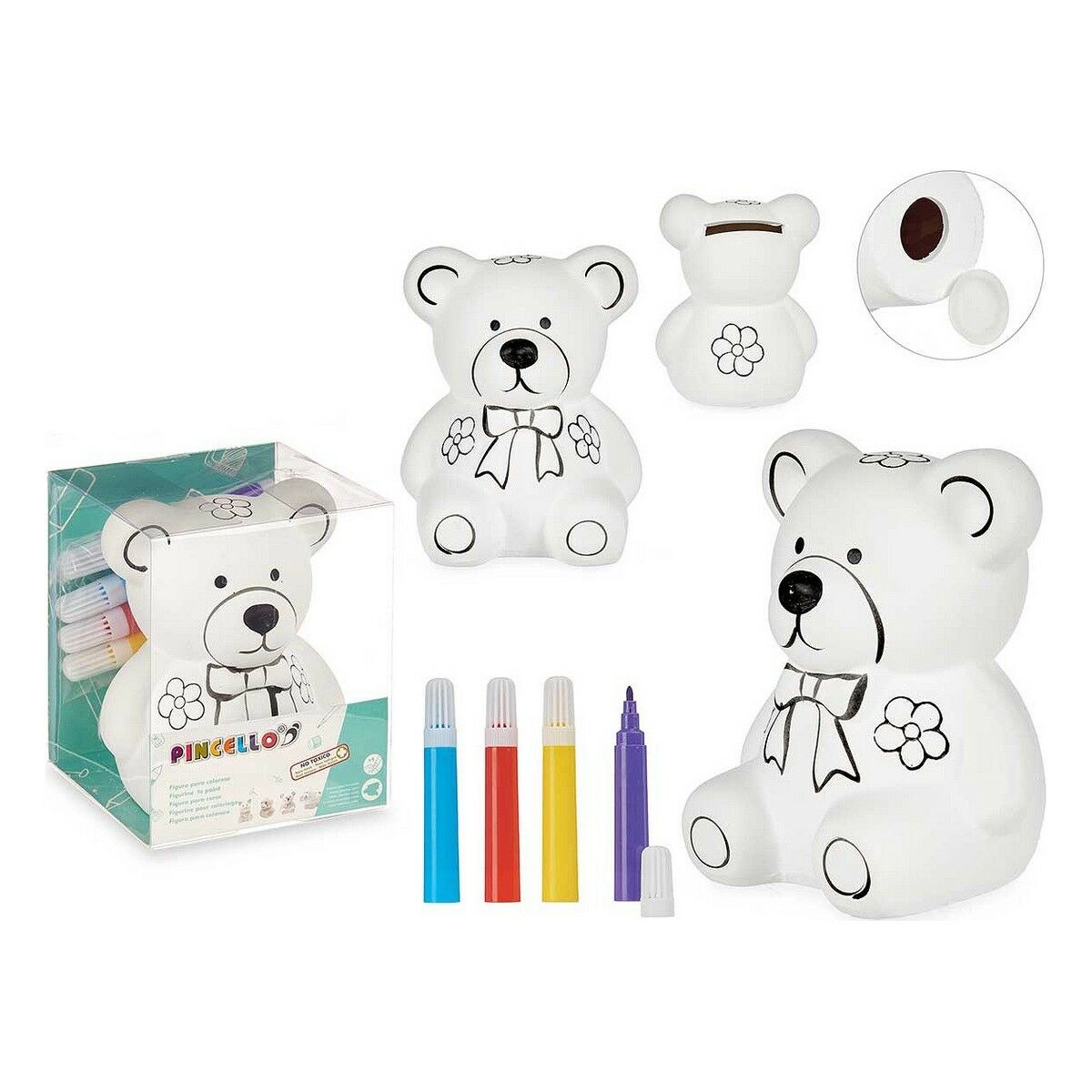 Money box Ceramic 9 x 11,5 x 9 cm (12 Units)