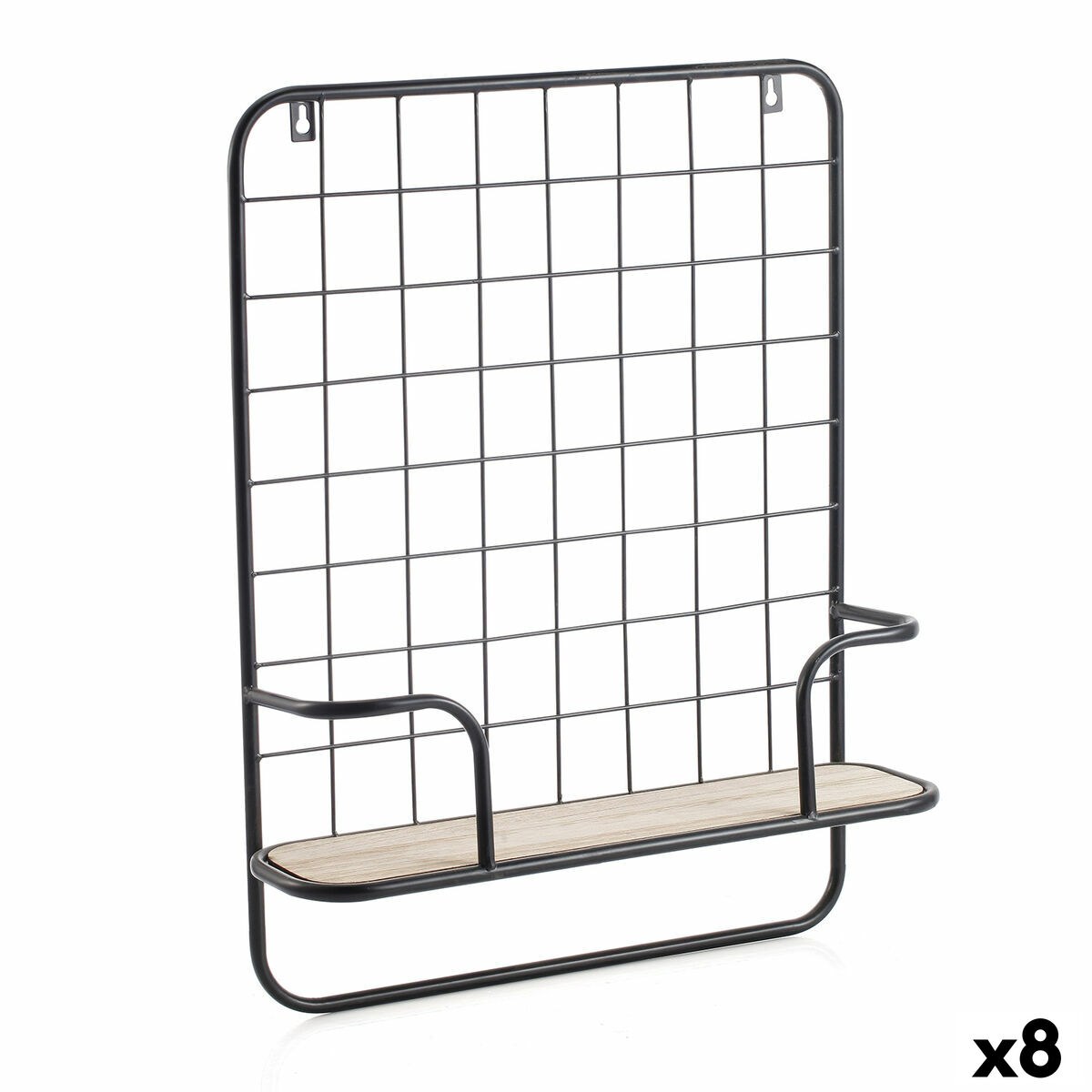Shelves Moa Steel Black Metal 42,5 x 12 x 56 cm (8 Units)