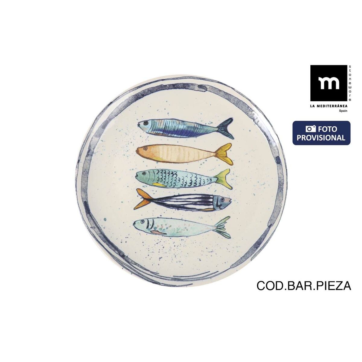 Flat Plate Peixe Ø 26 cm (6 Units)
