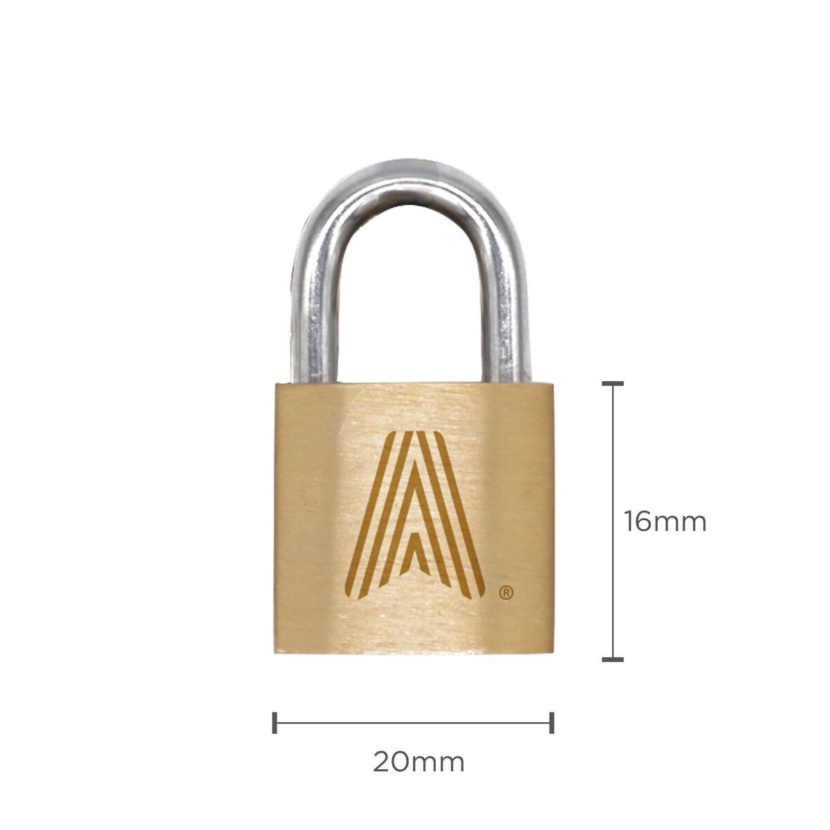 Key padlock XMM-K01 Brass Rectangular