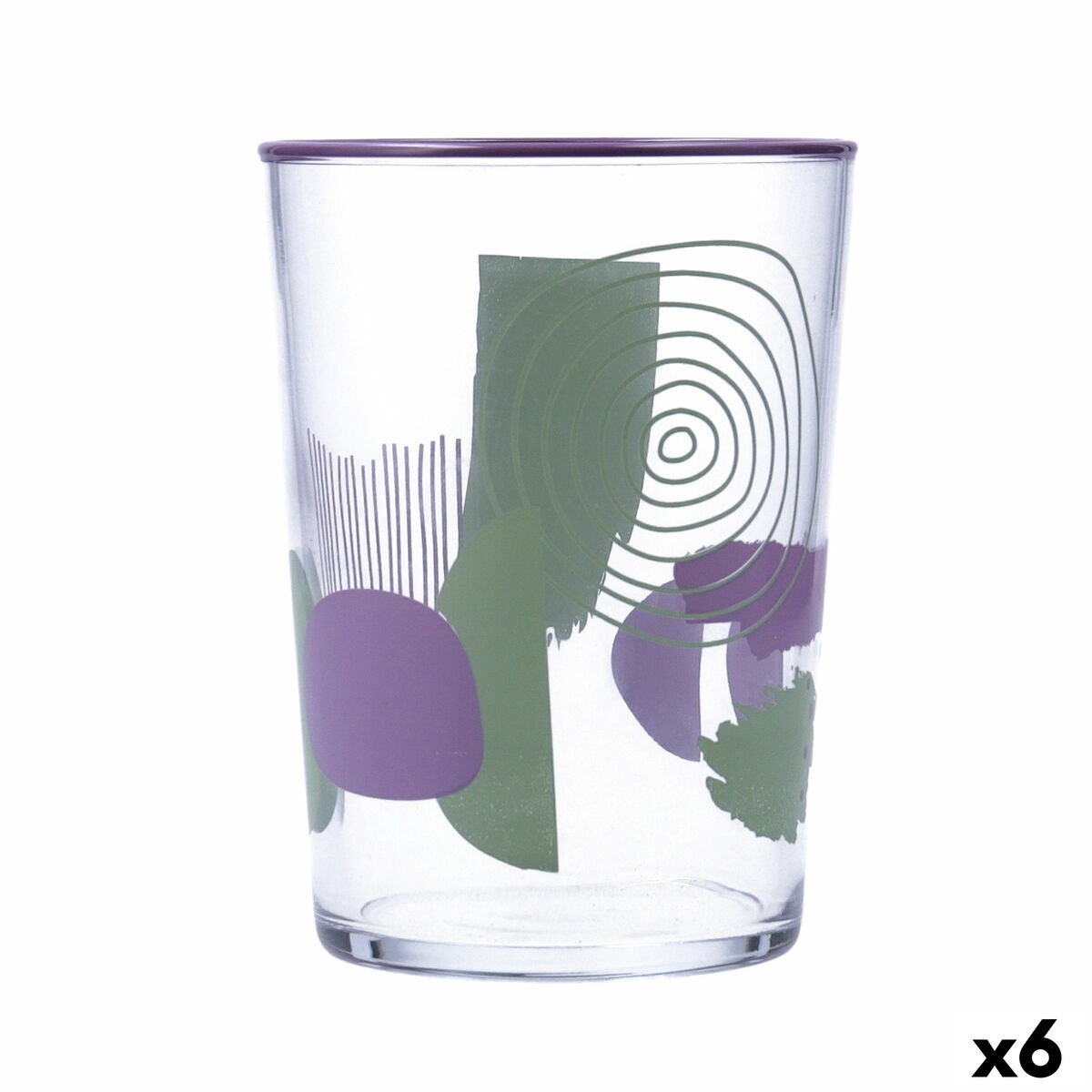Glass Kaleido Multicolour Glass Abstract 510 ml (6 Units)