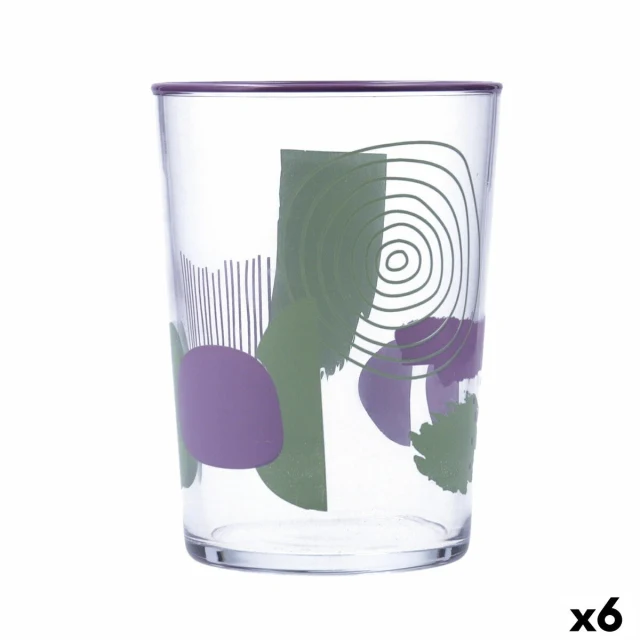 Glass Kaleido Multicolour Glass Abstract 510 ml (6 Units)