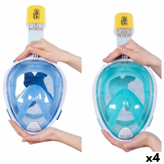 Snorkelling mask with sports camera support Blue Turquoise (4 Units)