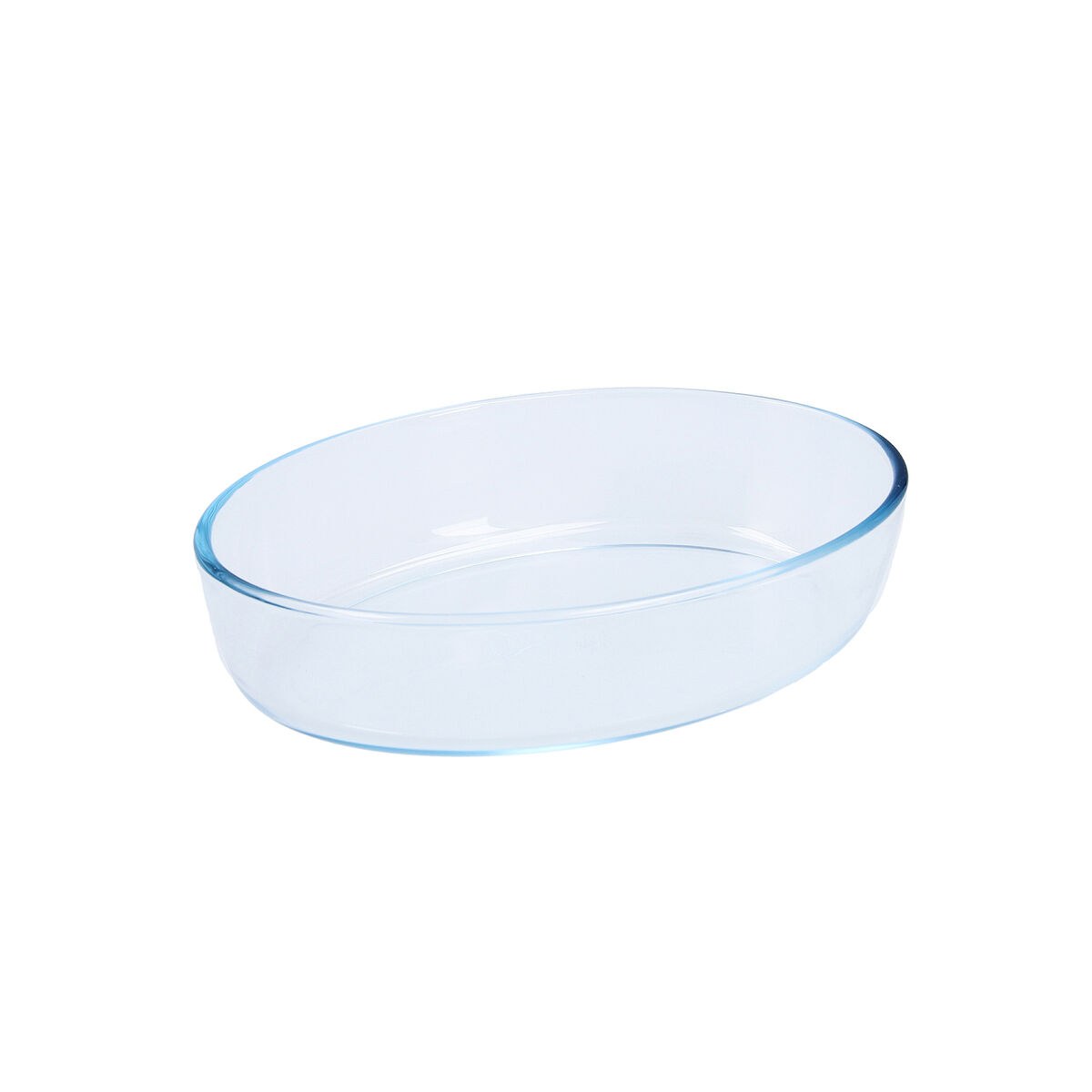 Oven Dish Classic Vidrio Transparent Glass Oval 26 x 18 x 7 cm (6 Units)