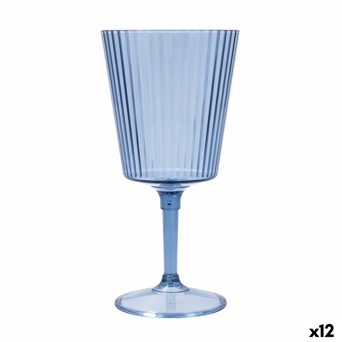 Wineglass Sunset Azul Blue Plastic 400 ml (12 Units)