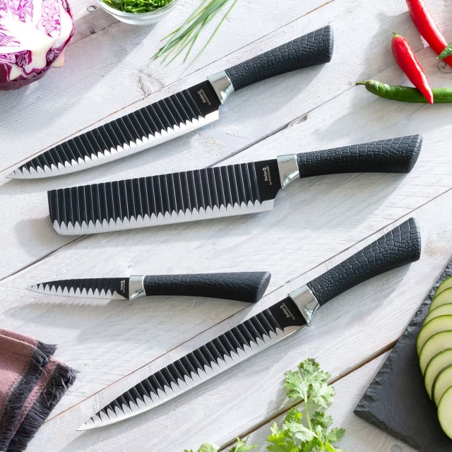 Knife Set Black Shark Swiss·Q Namiutsu 4 Pieces