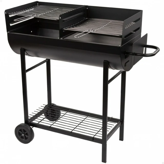 Coal Barbecue with Wheels Plastic Enamelled Metal 97 x 96 x 42 cm Black