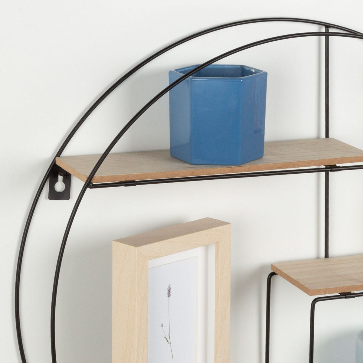 Shelves Iron MDF Wood 50 x 50 x 10 cm (4 Units)