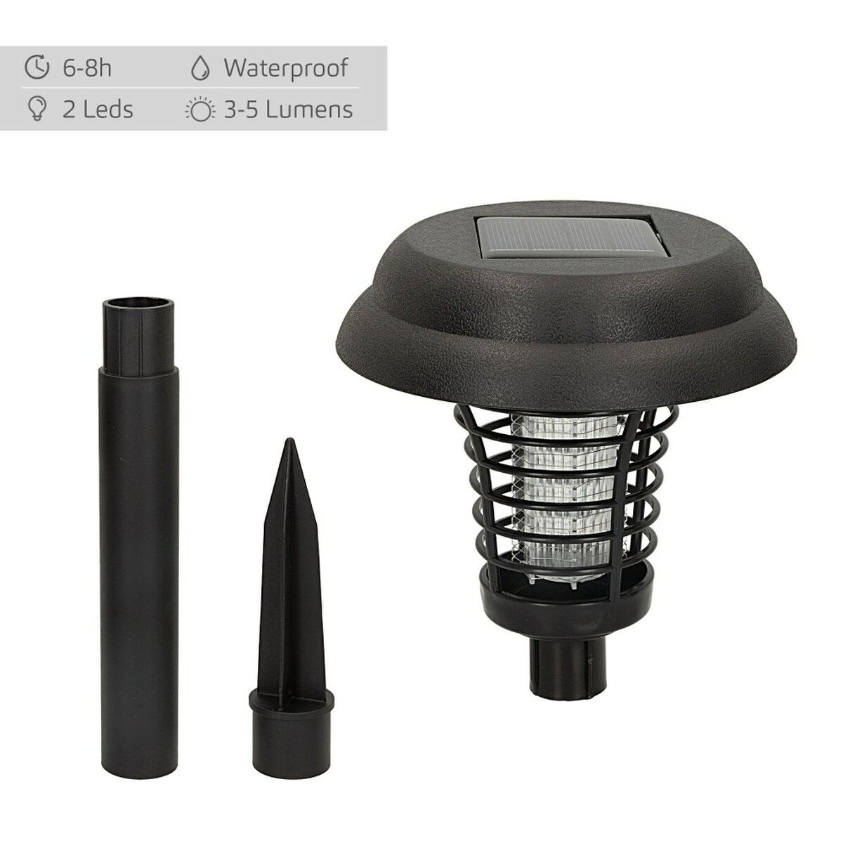 Solar garden lights polypropylene 14 x 42 x 14 cm (4 Units)
