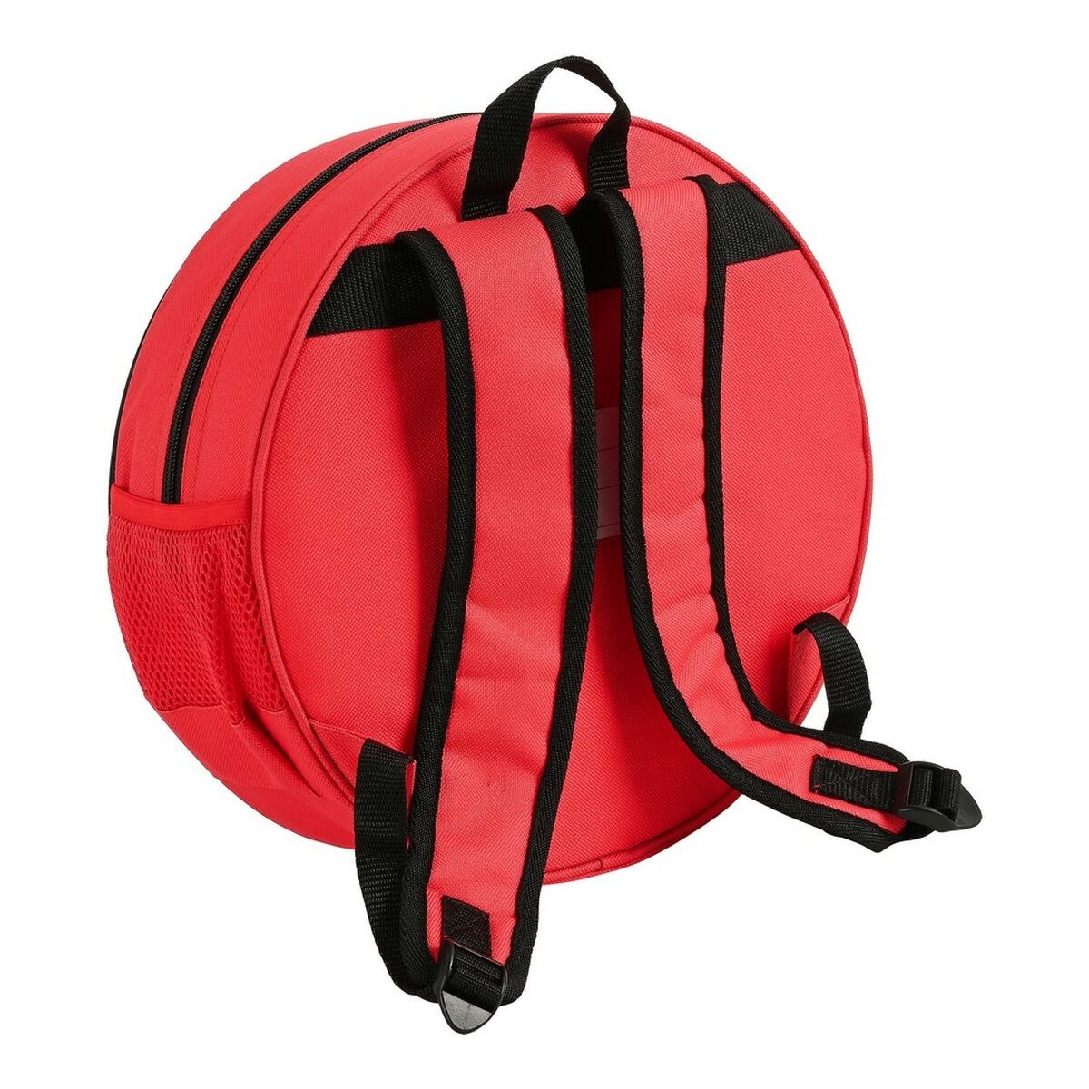 3D School Bag Red Black White (31 x 31 x 10 cm)