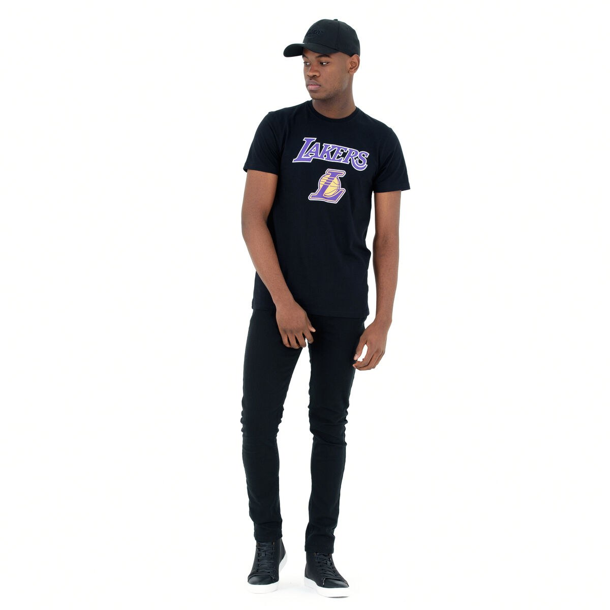 Short-sleeve Sports T-shirt NOS NBA LOSLAK 60416756 Black