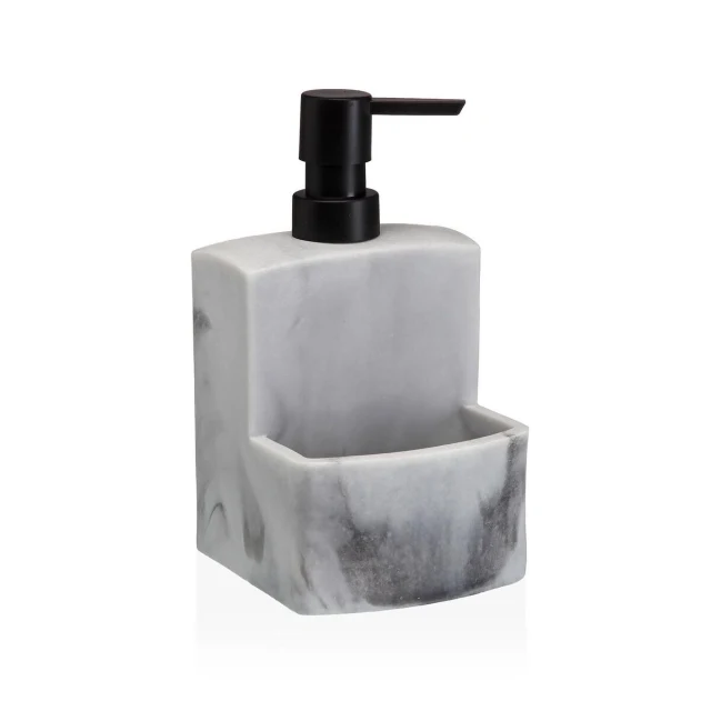 Soap Dispenser White Resin Ceramic 10,3 X 18,5 X 10,3 CM