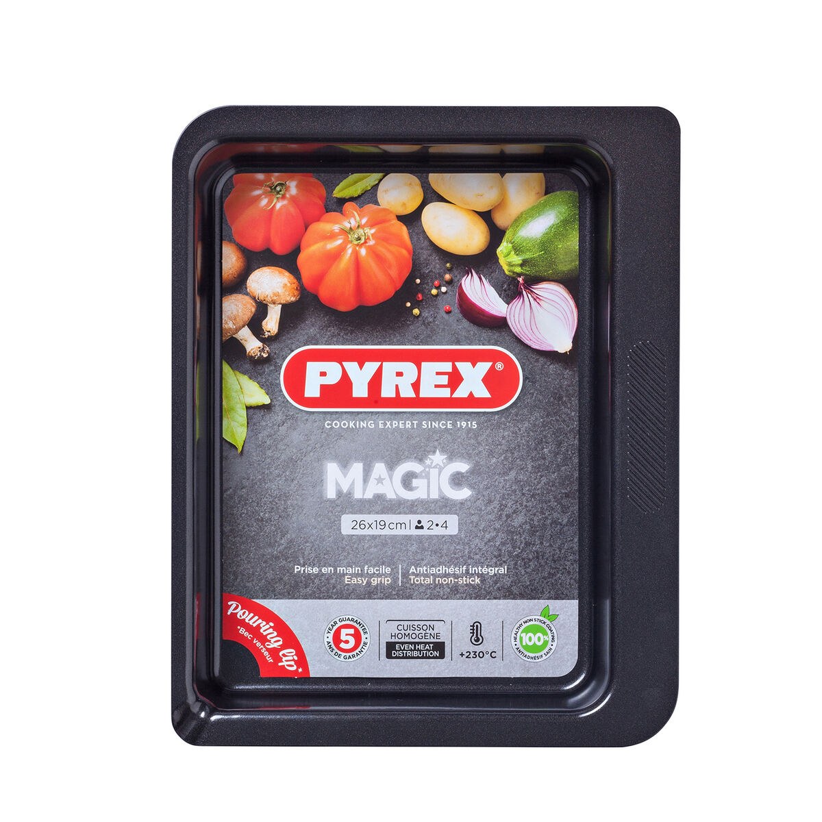 Oven Dish Magic Rectangular 26 x 18 cm Metal 6 Units