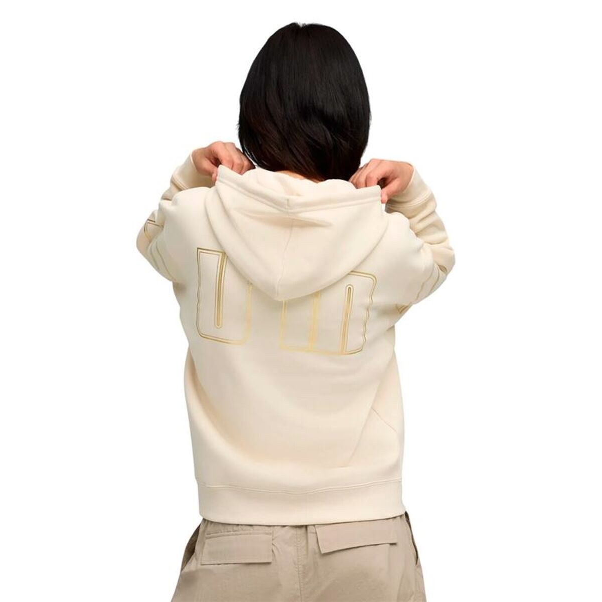 Women’s Hoodie Maximal Metallic Beige