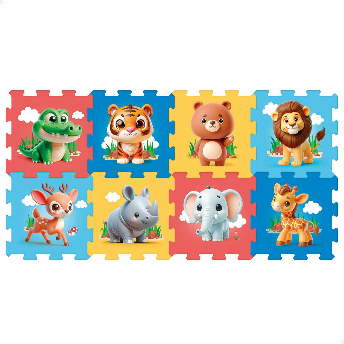 Puzzle 120 x 60 cm Multicolour animals 8 Pieces