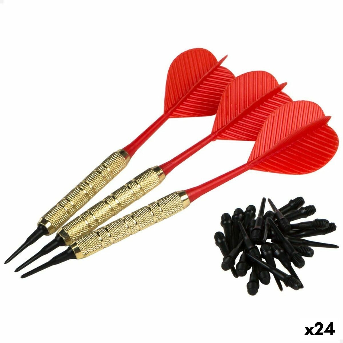 Darts 14 cm Metal Plastic 24 Units