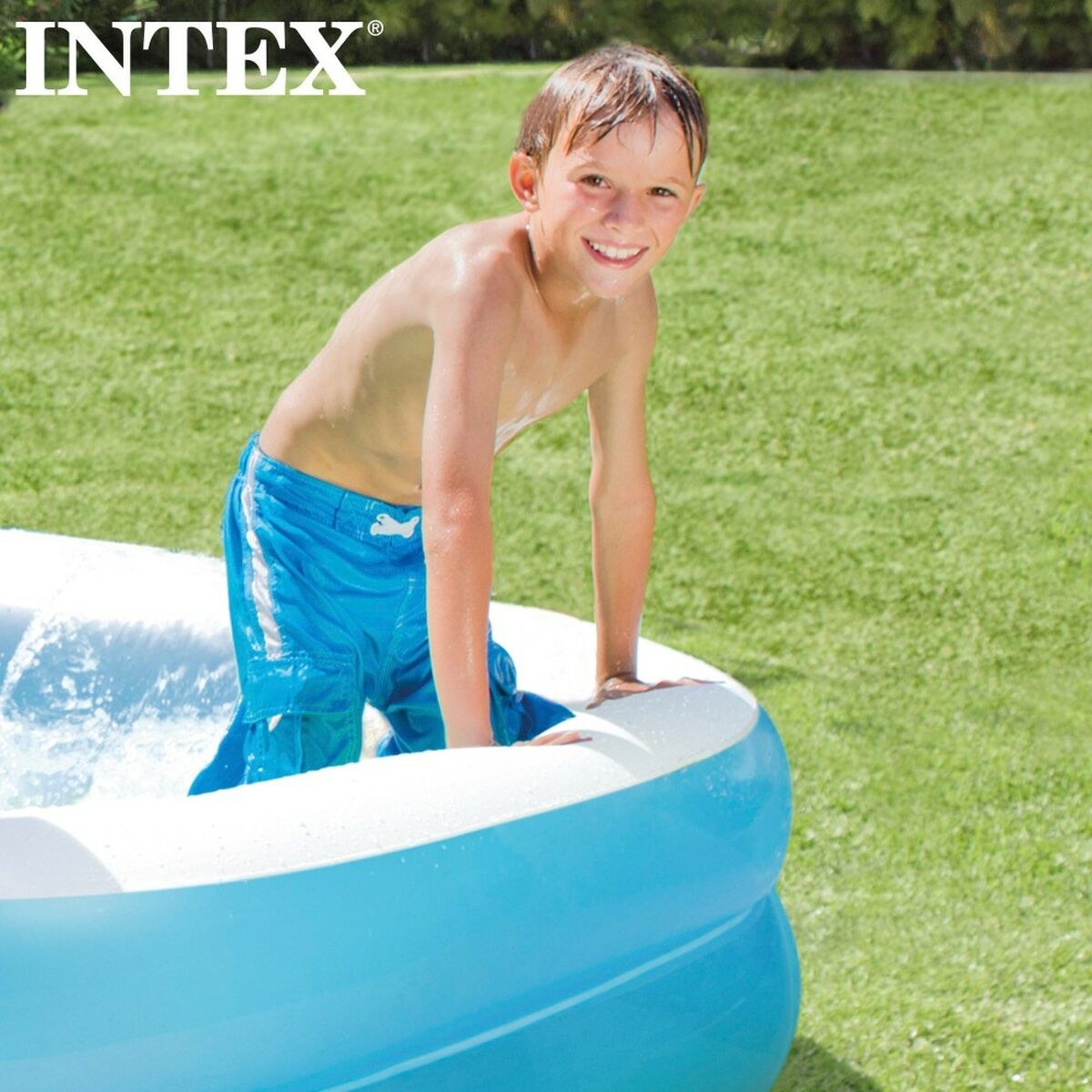 Inflatable pool Blue White Blue/White 540 L 203 x 48 x 152 cm (3 Units)