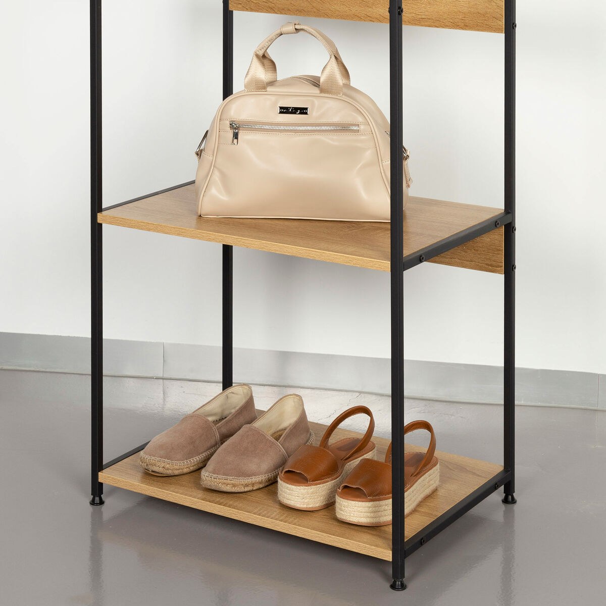 Coat rack with shelf Steel Melamin Particleboard Minimalist 60 x 175 x 40 cm