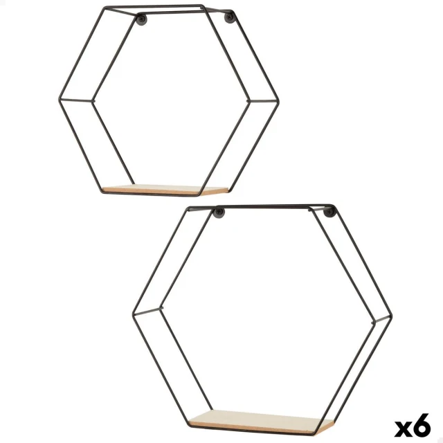 Shelves Iron MDF Wood 29 X 26 X 10 CM (6 Units)